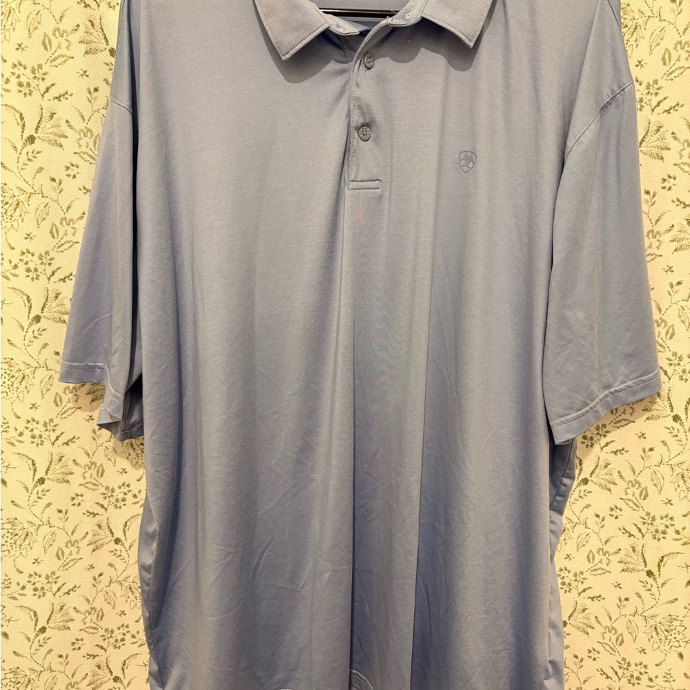Ariat Tek Men's Light Blue Polo Shirt